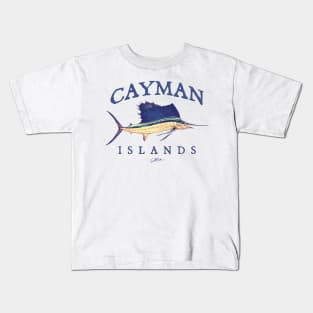 Cayman Islands Vintage Sailfish Kids T-Shirt